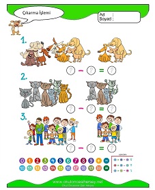 Çıkarma İşlemi Çalışma Sayfaları